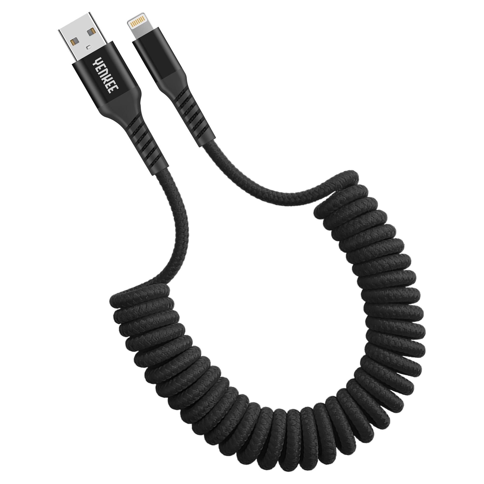 YENKEE YCU 502 BK Kroucený Lightning kabel