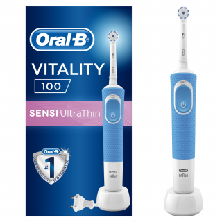 ORAL-B Vitality 100 Sensitive Blue elektrický zubní kartáček modrý